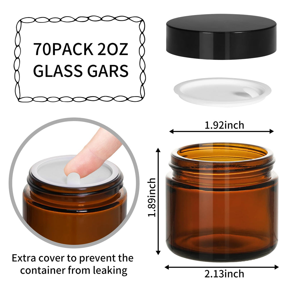 KEYWING amber jar inner liner ensures a secure seal for creams.