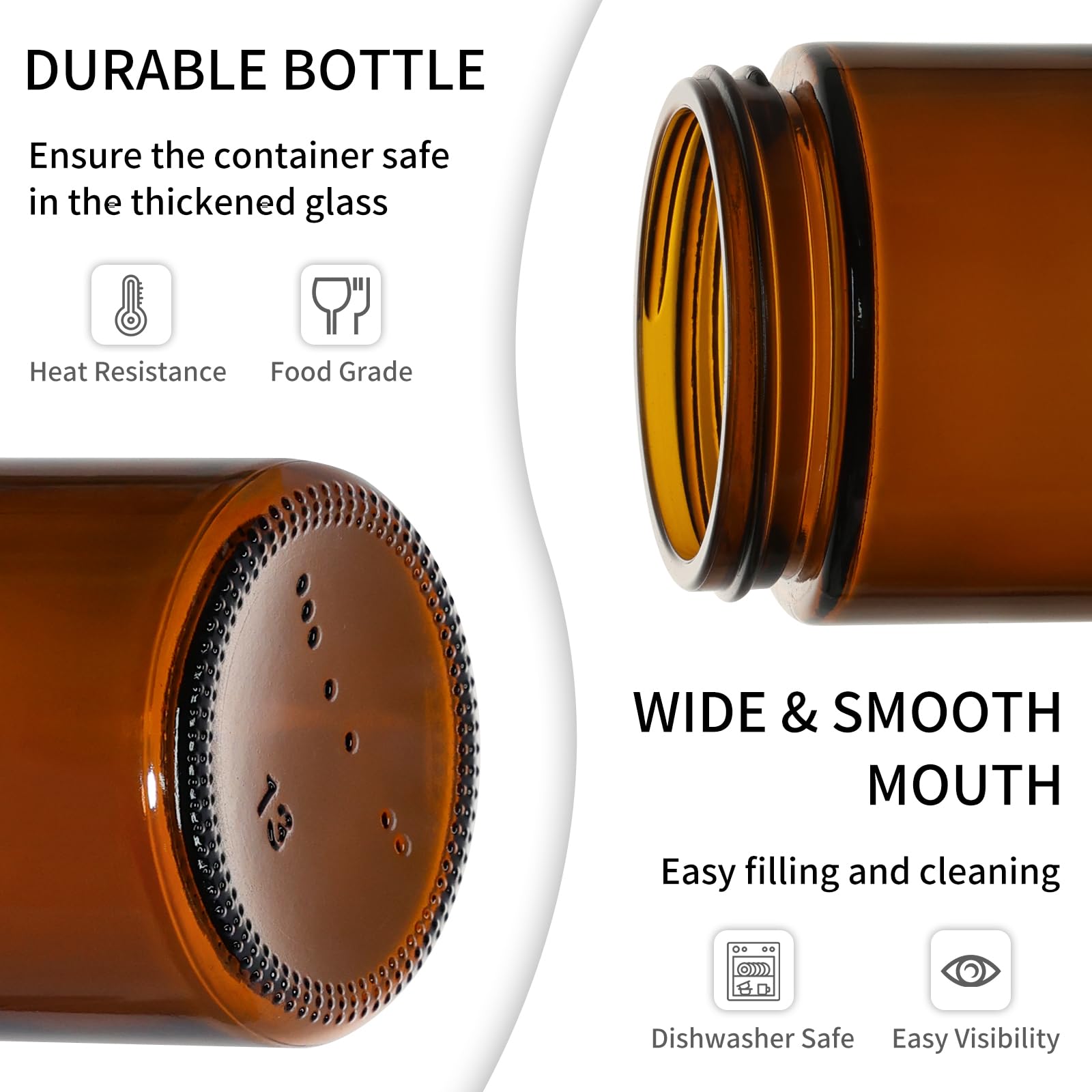 KEYWING amber jar with leak-proof cap—secure containment for travel.