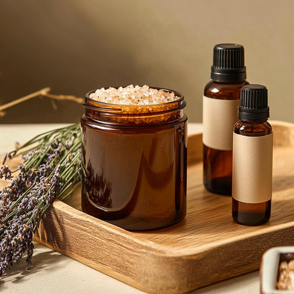 KEYWING amber jars block UV light to protect contents.
