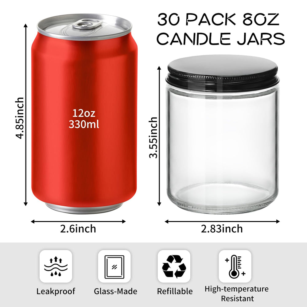 KEYWING 8oz jar with black metal lid close-up emphasizes durable seal
