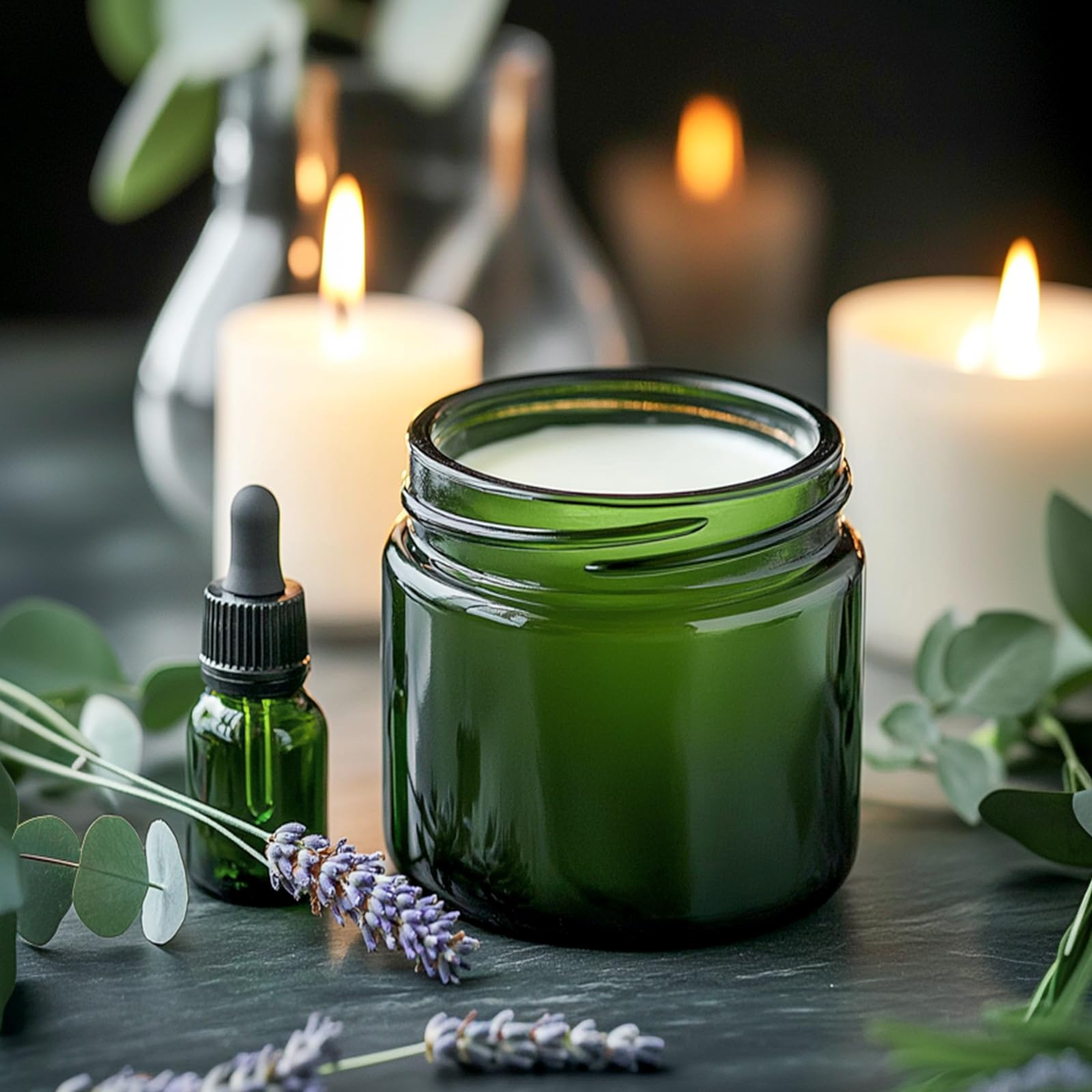 KEYWING green glass jar inner liners keep contents secure and leak-free.
