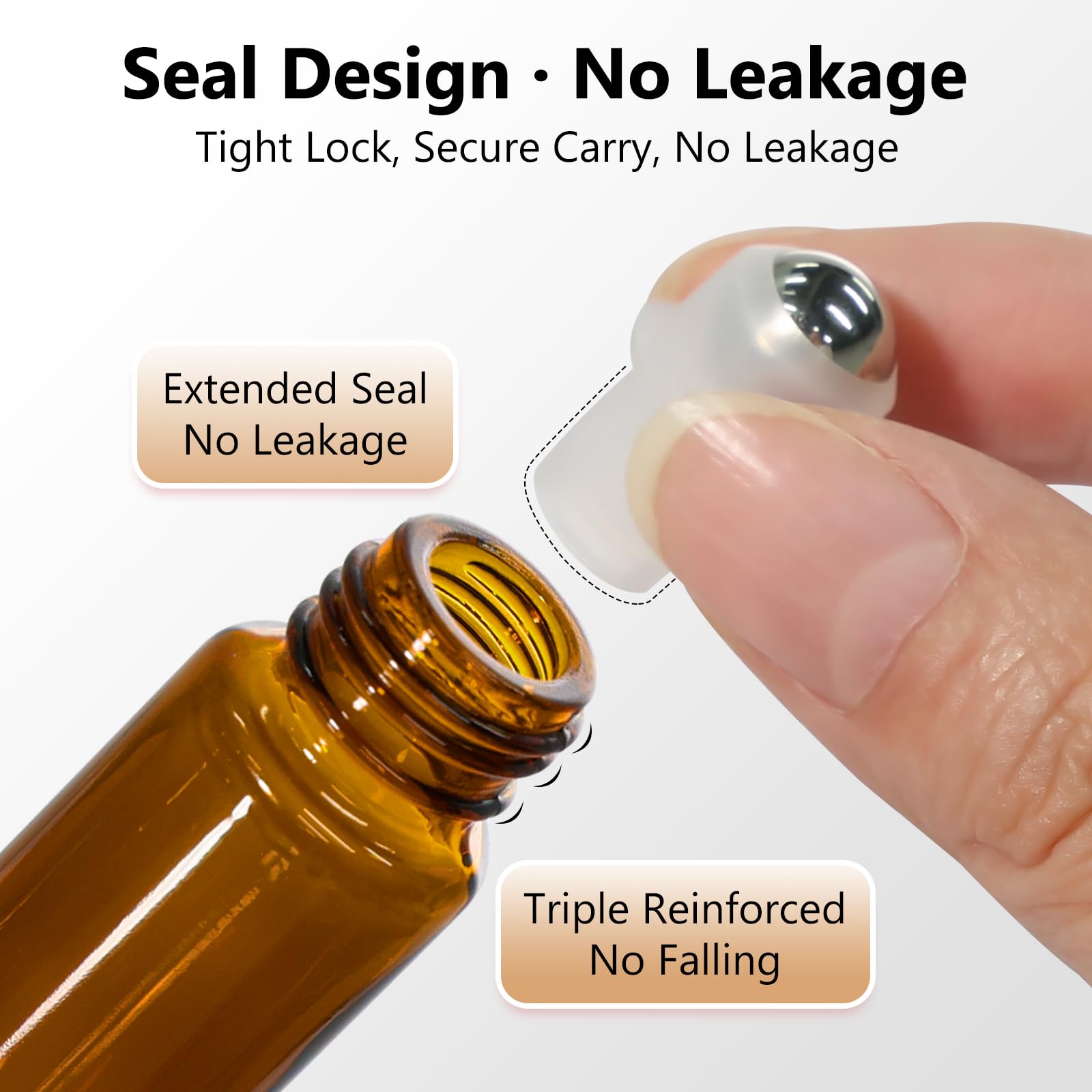 KEYWING leakproof roller bottle cap prevents leaks for handbags and gym bags.