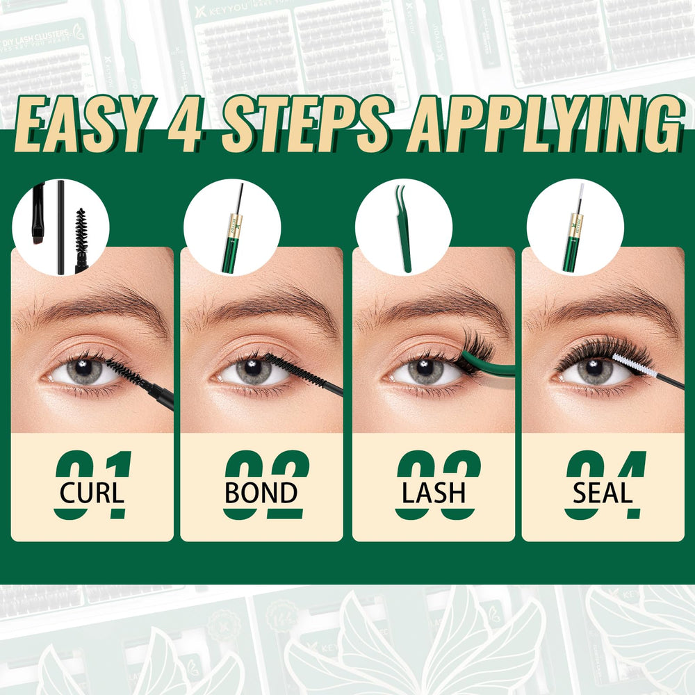 KEYYOU-at-home-lash-kit-use demonstration-ready kit for salon-like results at home.