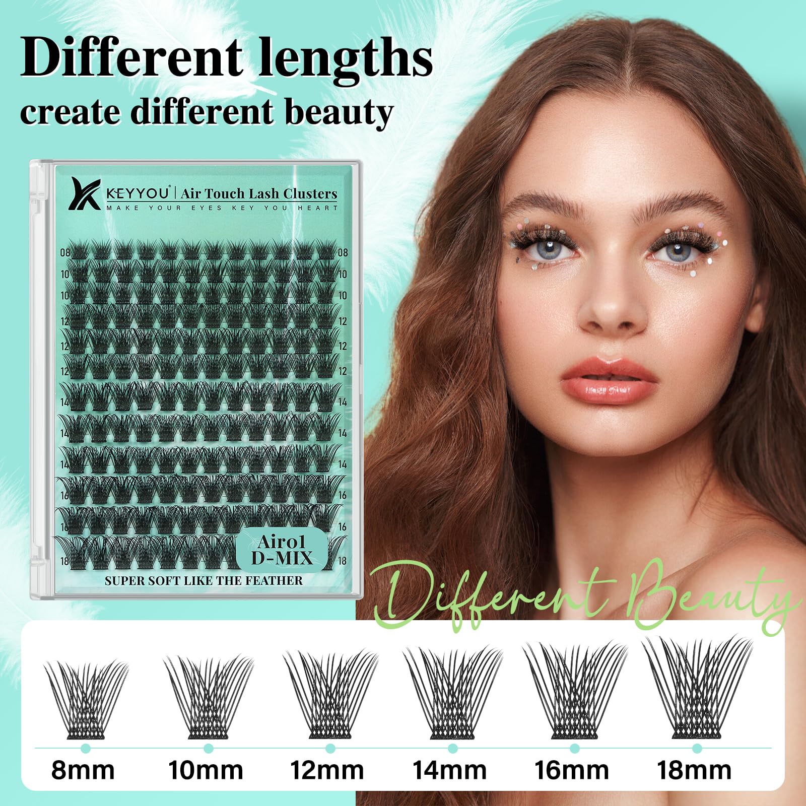 KEYYOU lash bond and seal bottle for secure, long-lasting adhesion.