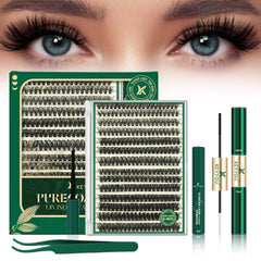 KEYYOU lash clusters kit 280pcs box for easy at-home extensions and savings