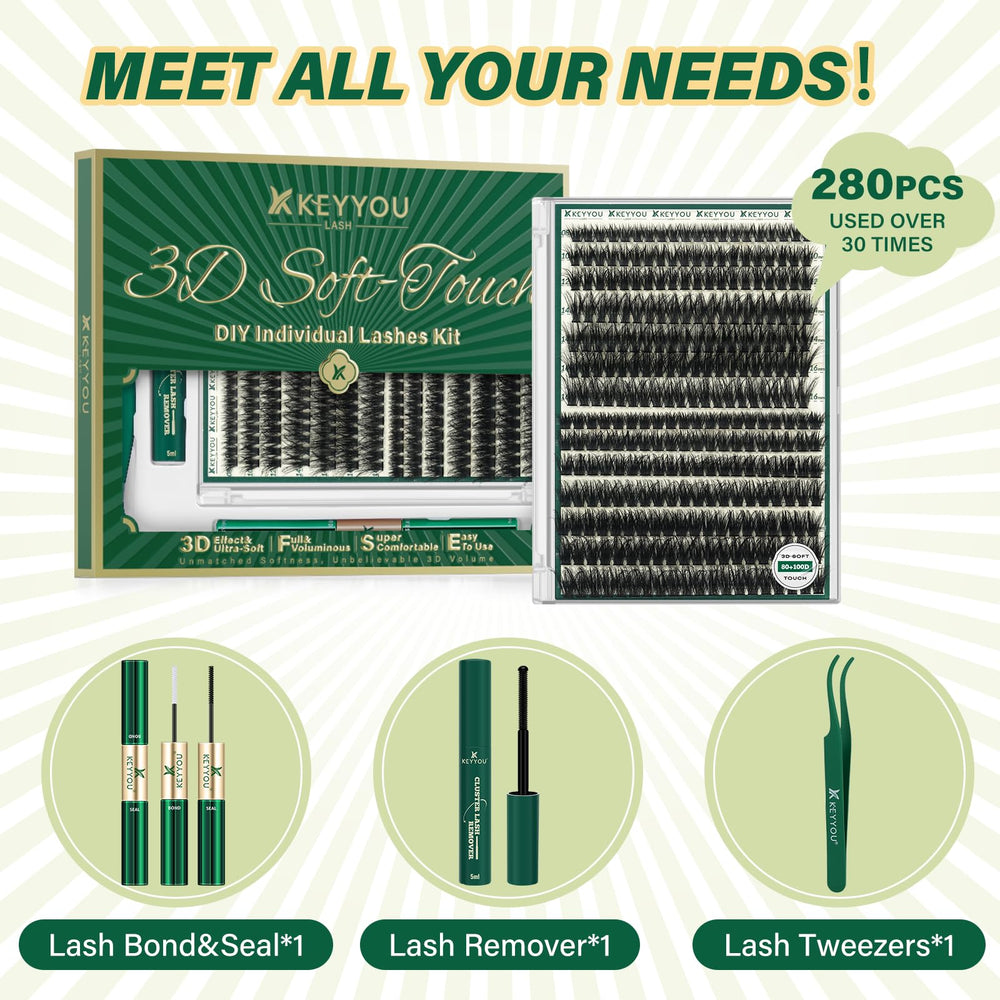 KEYYOU LASH plant-based remover oil safely dissolves glue.