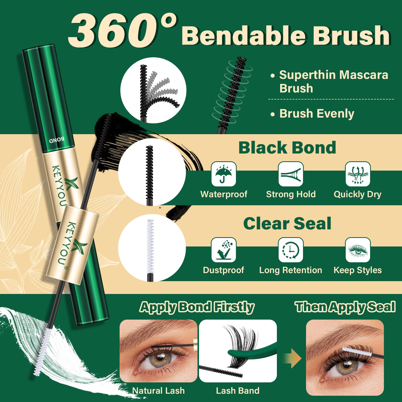 KEYYOU lash remover for safe cluster removal