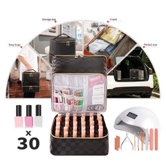 KGMCARE uv-nail-lamp-case-inside shows lamp secured for travel-ready gel manicure