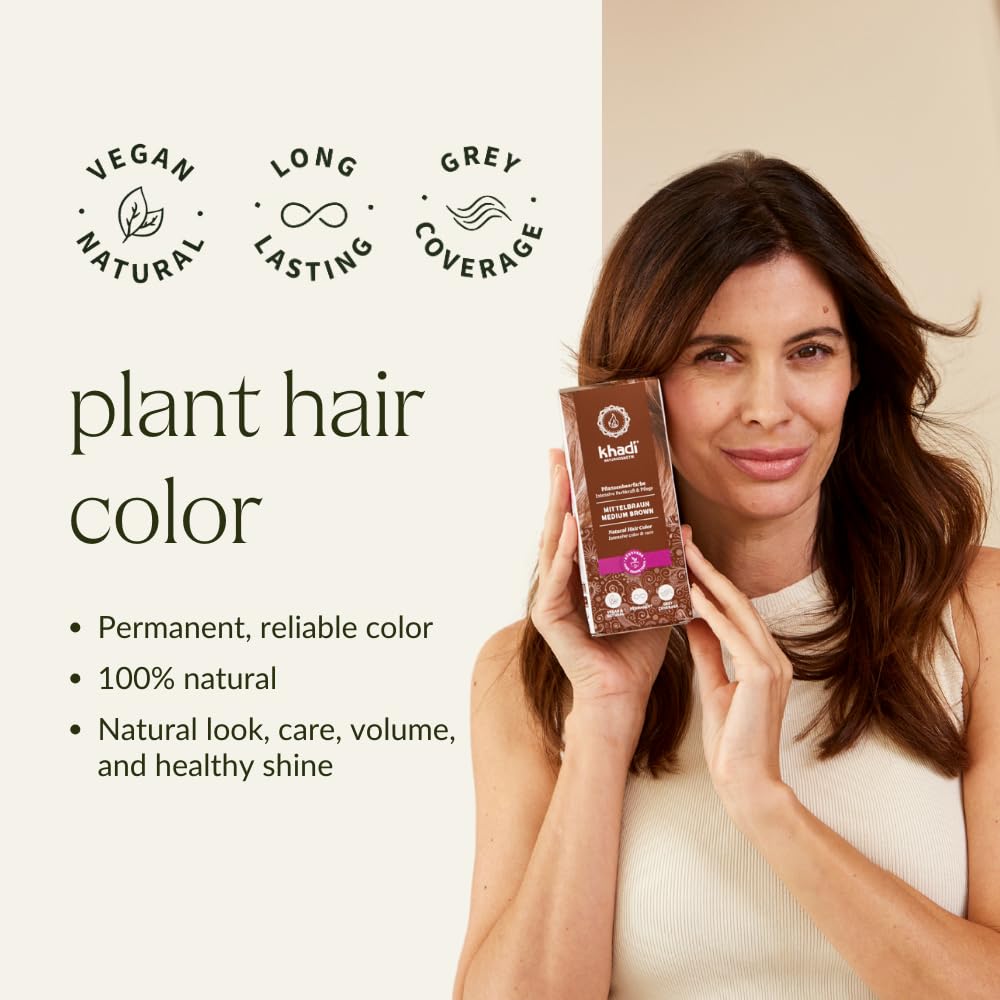 khadi henna-indigo plant pigments deliver natural color and even adhesion