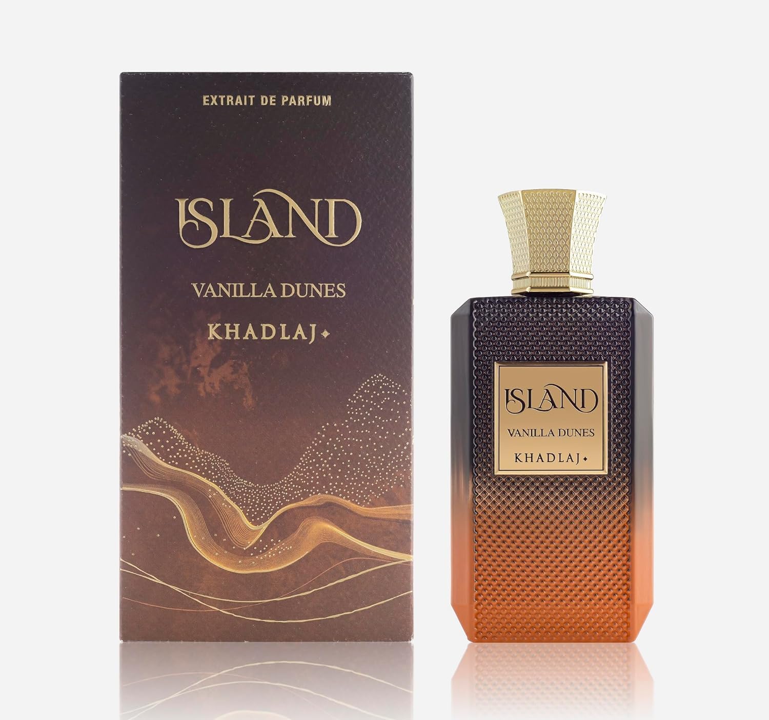 Khadlaj Island Vanilla Dunes bottle front view, ideal for evening wear