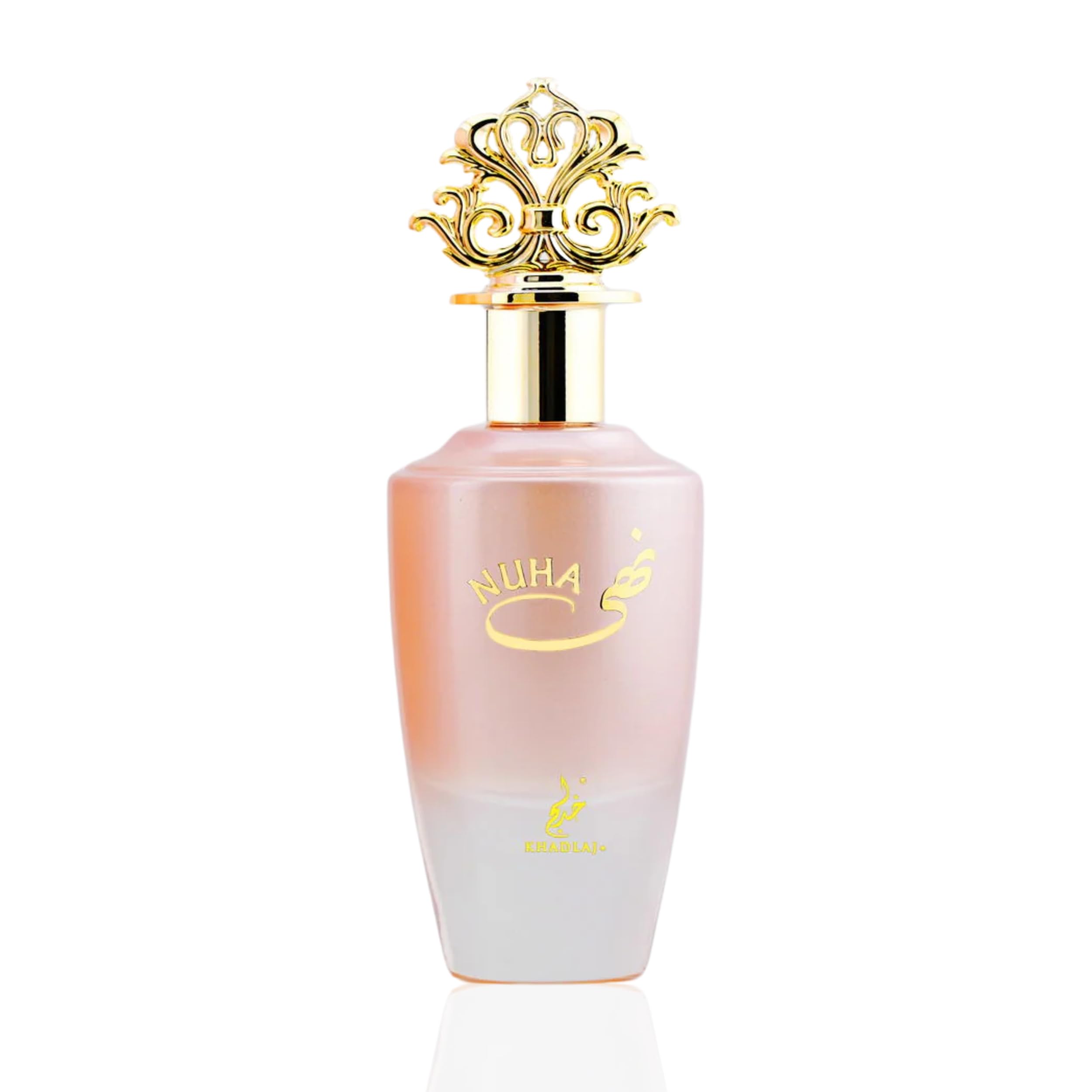 Khadlaj Nuha heart notes of jasmine and rose add floral depth.