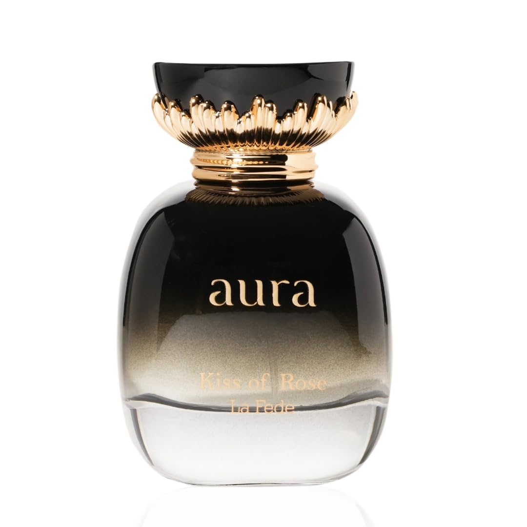 Khadlaj Perfumes La Fede Aura Kiss of Rose box packaging hinting at luxury gifting