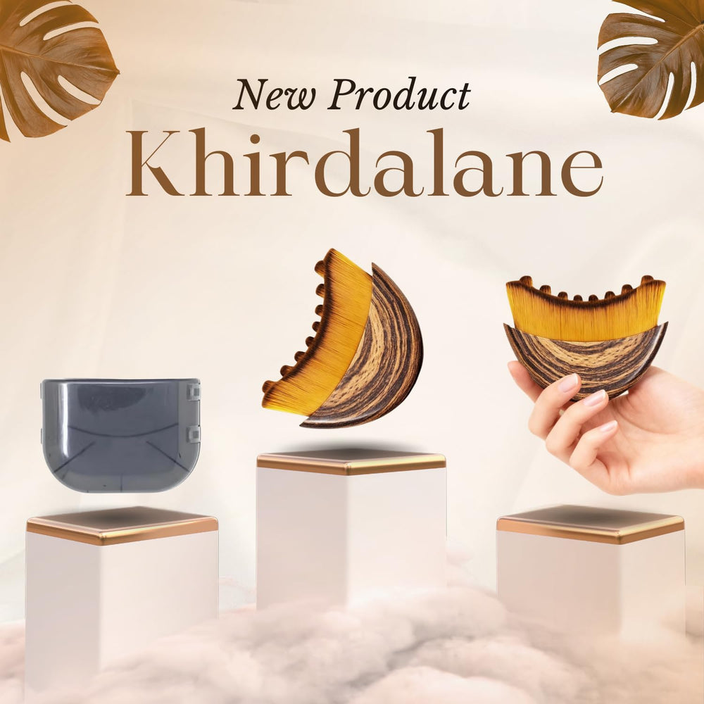Khirdalane two-piece contour brush set ideal for travel and professional skincare sessions