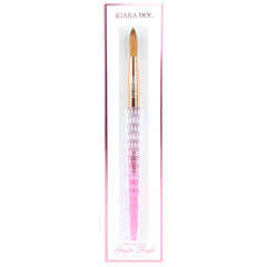 Kiara Sky acrylic brush 12 pink pure Kolinsky bristles for smooth work.
