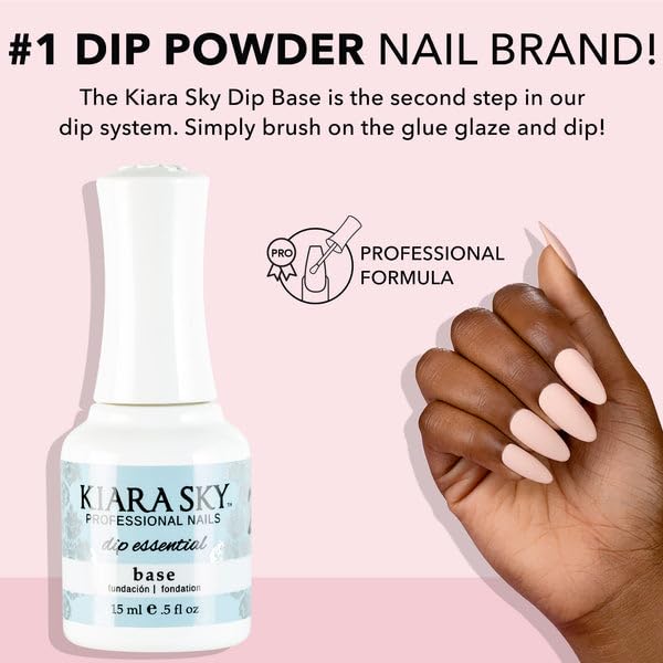 Kiara Sky base coat Step 2 brush applying smooth base for long wear