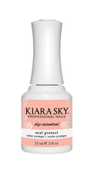 Kiara Sky Dip Manicure Seal Protect bottle pour for durable, chip-resistant finish.