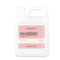 Kiara Sky EMA Monomer bottle pour demonstrates smooth flow for even acrylic mixes