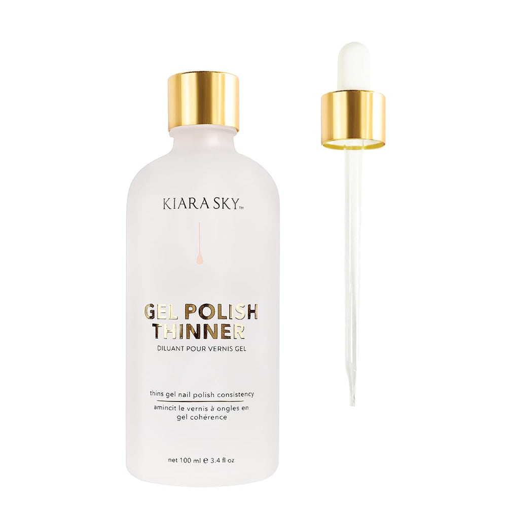 Kiara Sky Gel Polish Thinner being mixed to revive gel polishes for smooth application