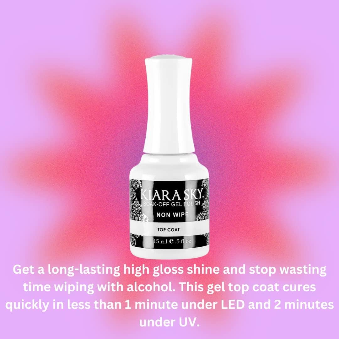 Kiara Sky top coat applied with brush for smooth layer