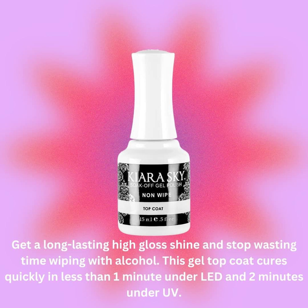Kiara Sky top coat applied with brush for smooth layer