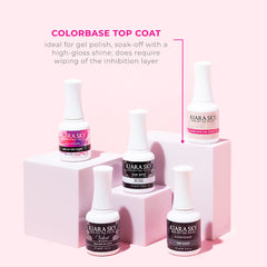 Kiara Sky top coat brush application demonstrates quick cure and sleek finish.