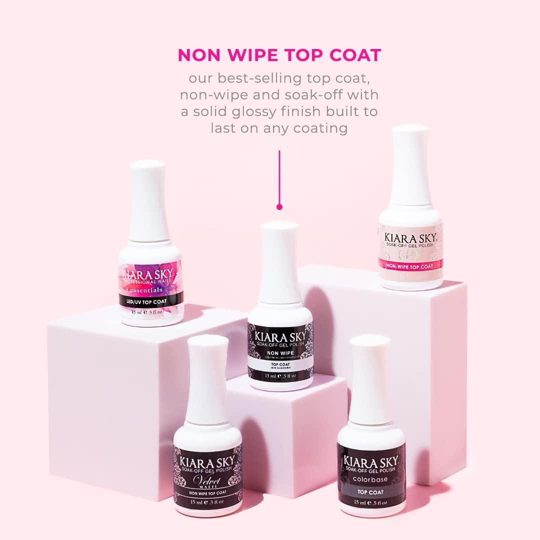 Kiara Sky top coat close-up highlighting ultra-smooth glossy layer