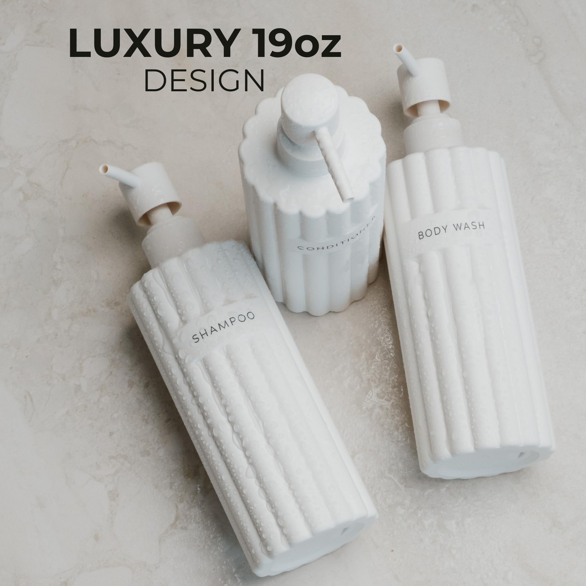 KIBAGA body wash dispenser bottle offers easy, mess-free daily showers.