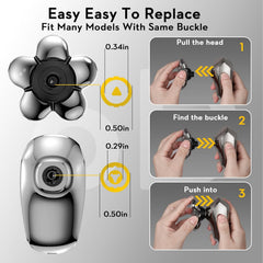 Kibiy 6D replacement head installation shows quick, tool-free setup for a fresh shave.