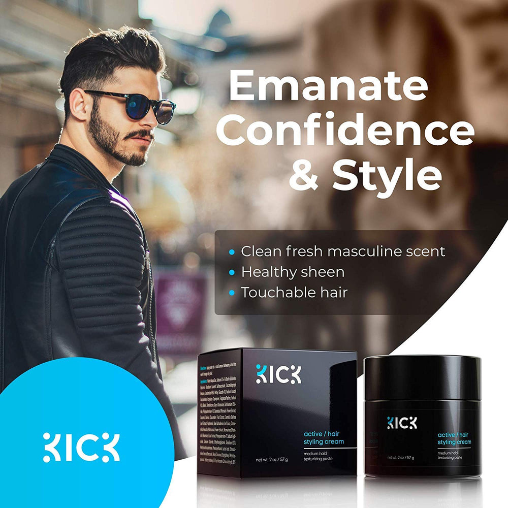 Kick Active long-hair definition supports versatile styling and hold
