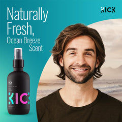Kick Sea Salt Spray ingredients UV shield protects color while styling.