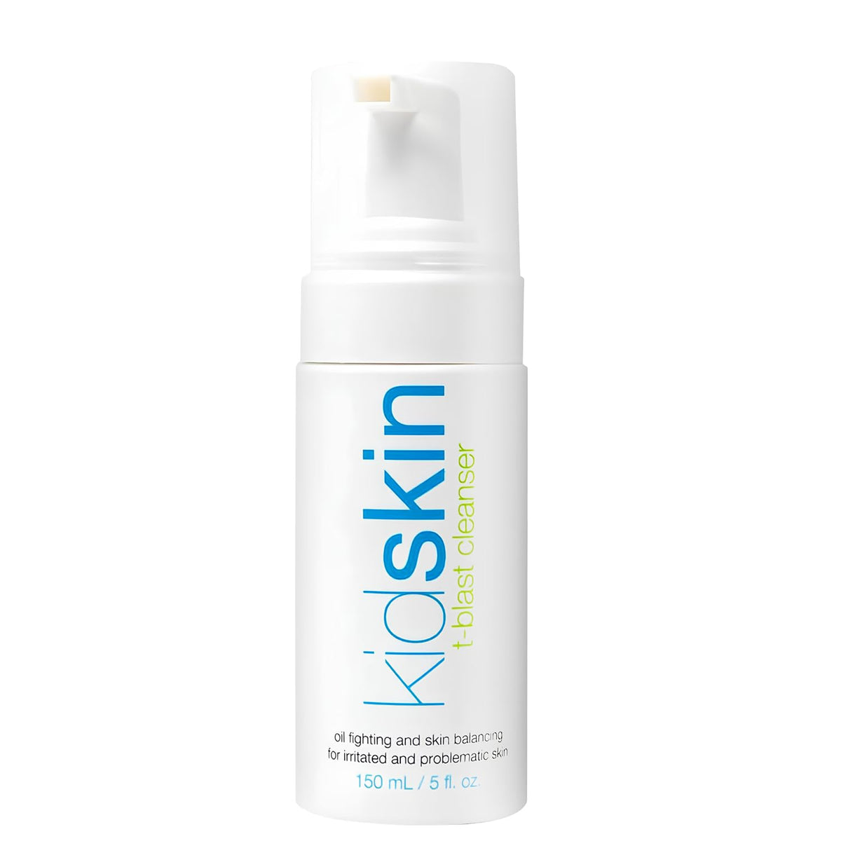 Kidskin T-Blast foaming cleanser bottle for gentle daily teen skincare