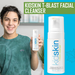 Kidskin T-Blast tea tree oil drop highlighting natural cleansing benefits