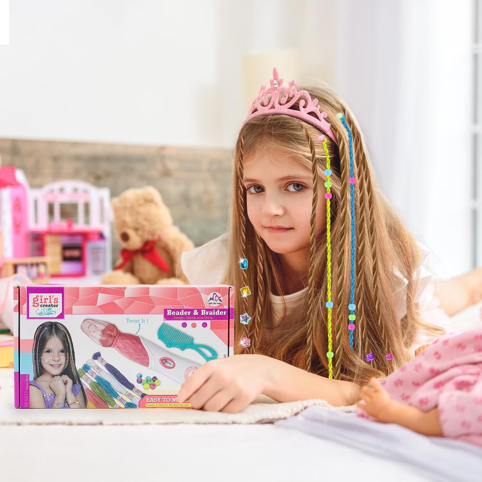 Kidzkube DIY Hair Salon Machine side view for compact at-home use.