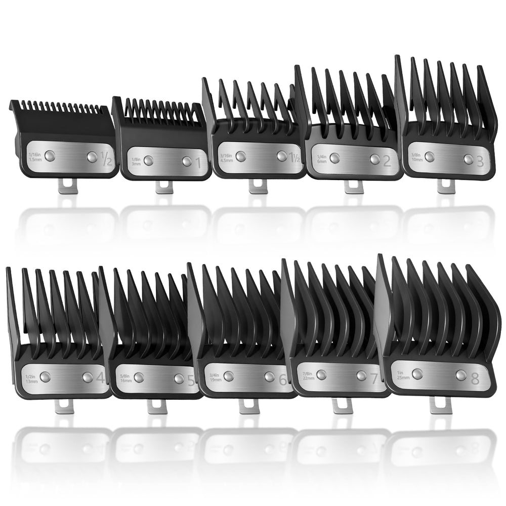 Kieasn protectores Wahl con clip metálico para ajuste seguro.