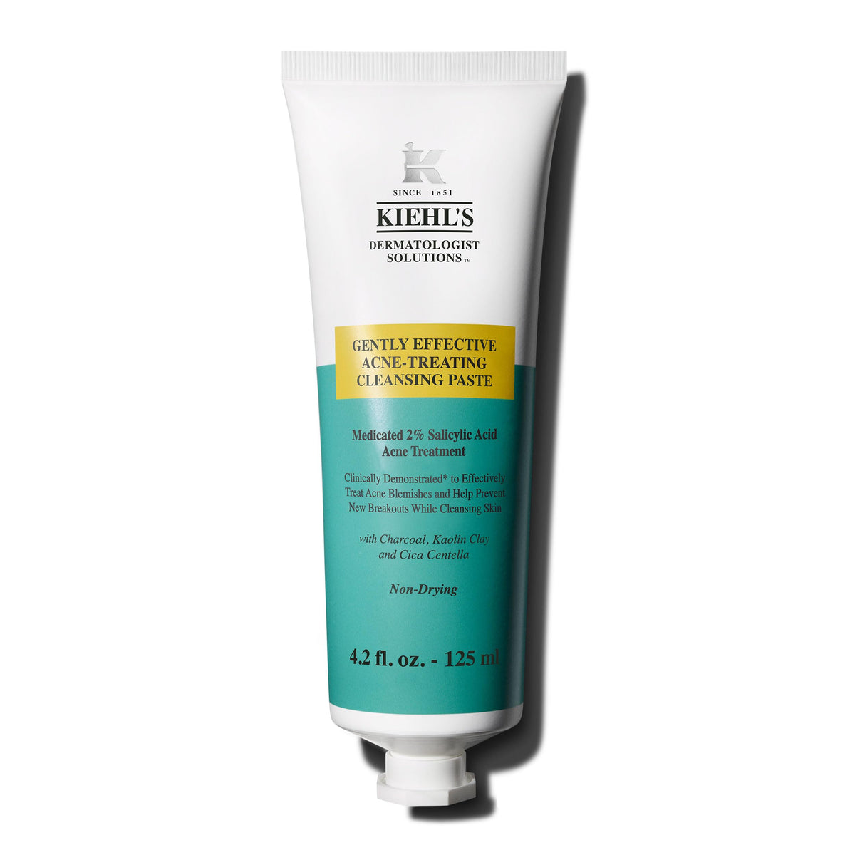 Kiehl's Acne-Treating Cleansing Paste jar with salicylic acid clears pores.