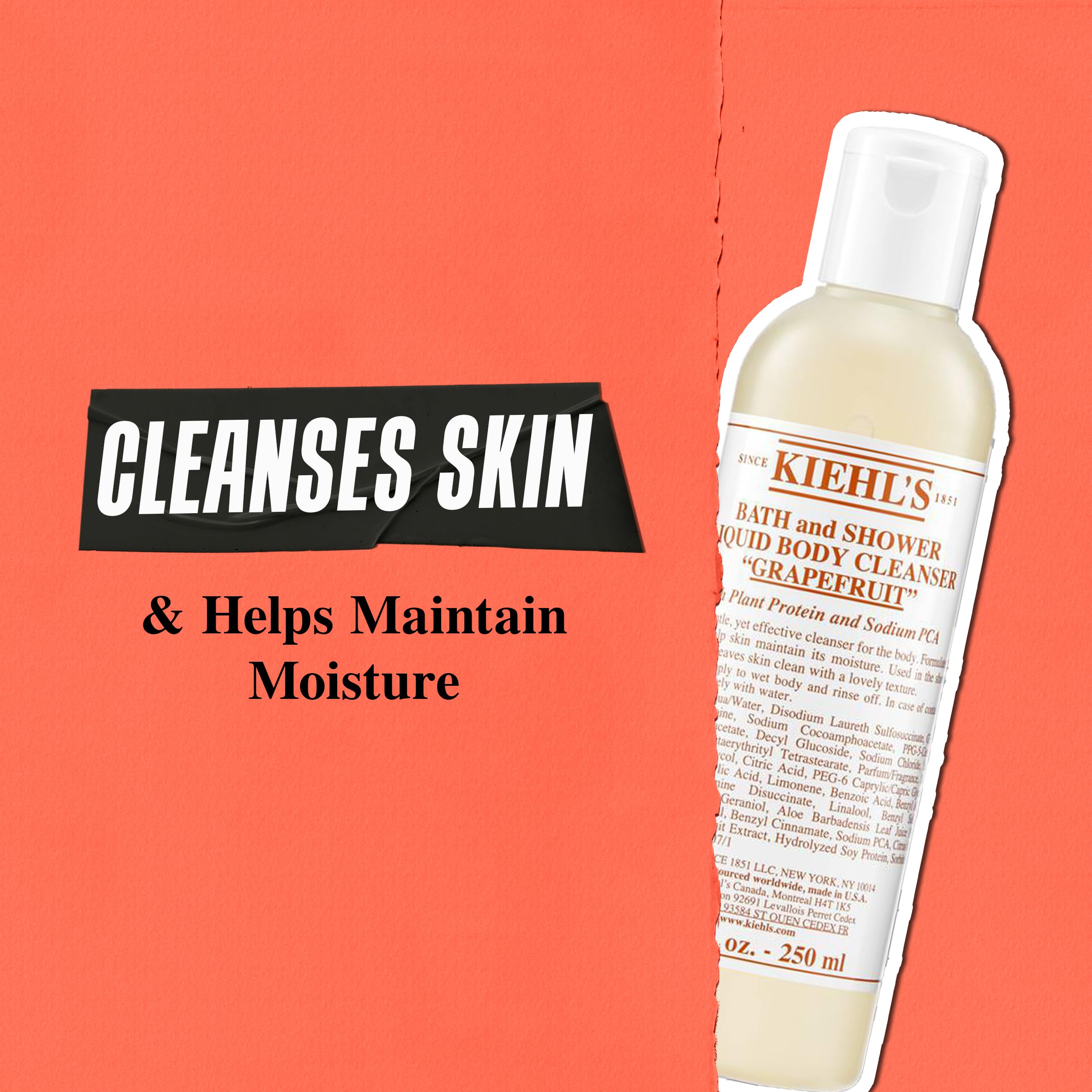 Kiehl's Aloe Vera and Wheat Protein ingredient close-up suggesting hydration and soothing benefits.