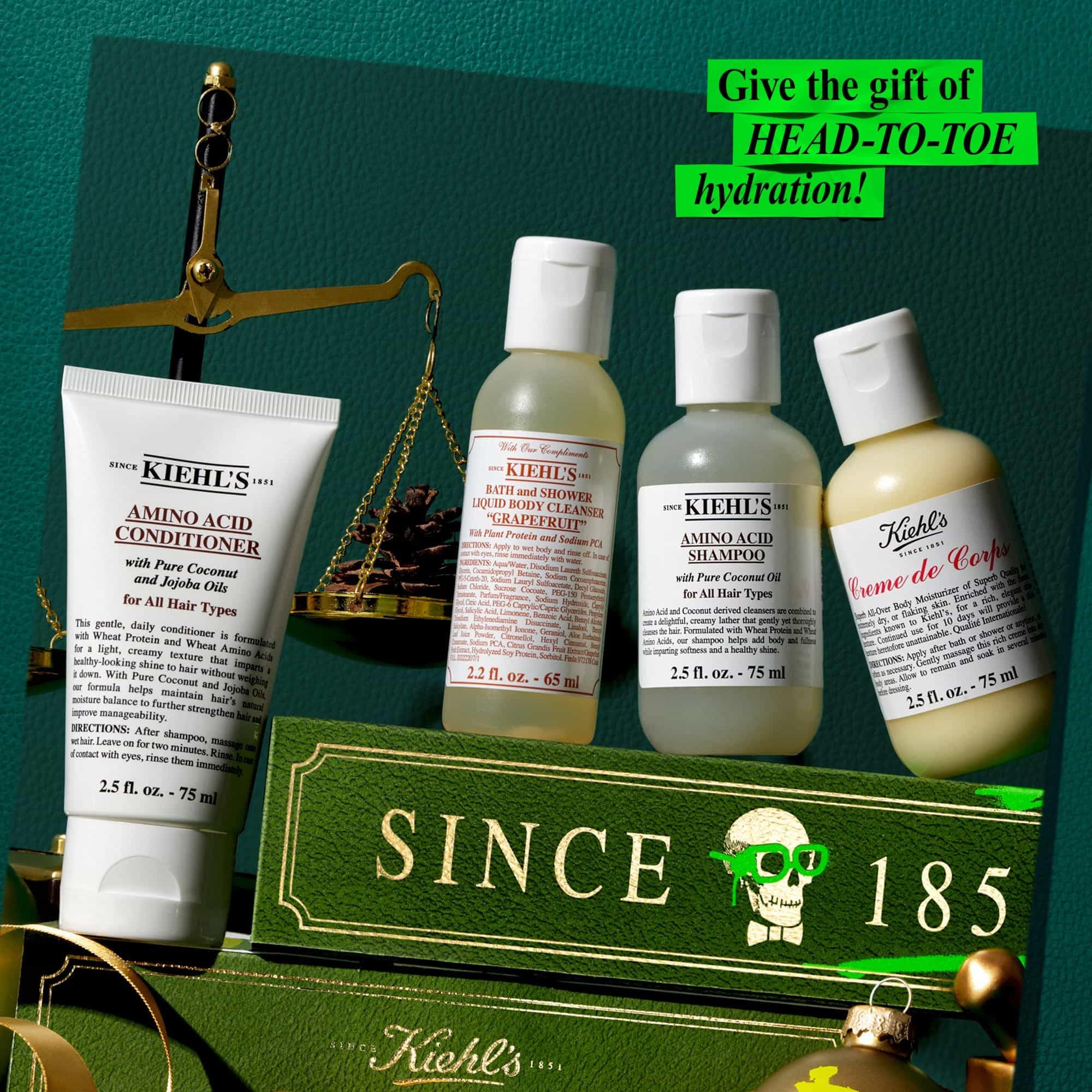 Kiehl's aloe vera ingredient image showcases soothing, refreshing skin and hair feel.