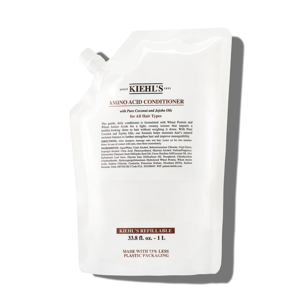 Kiehl's Amino Acid Conditioner bottle showing hydration for daily conditioning.