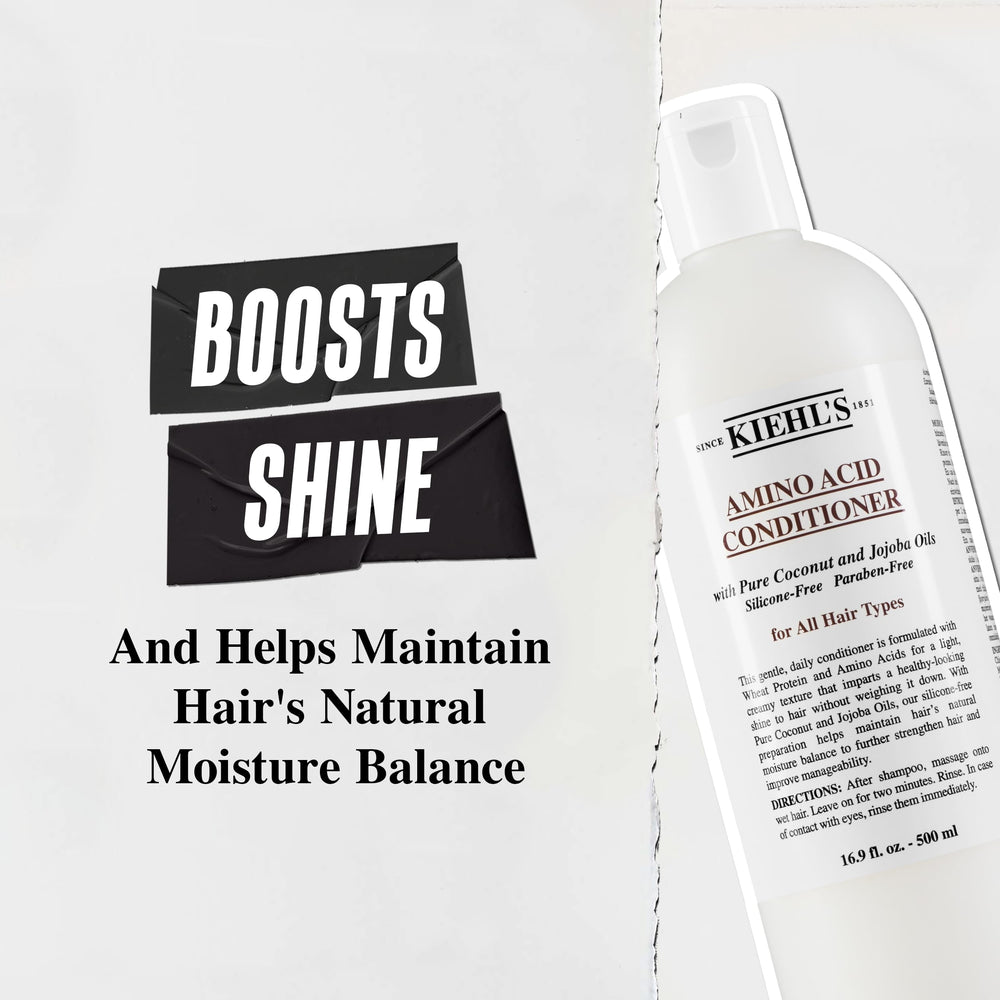 Kiehl's Amino Acid Conditioner with jojoba oil nourishes and softens hair ends.