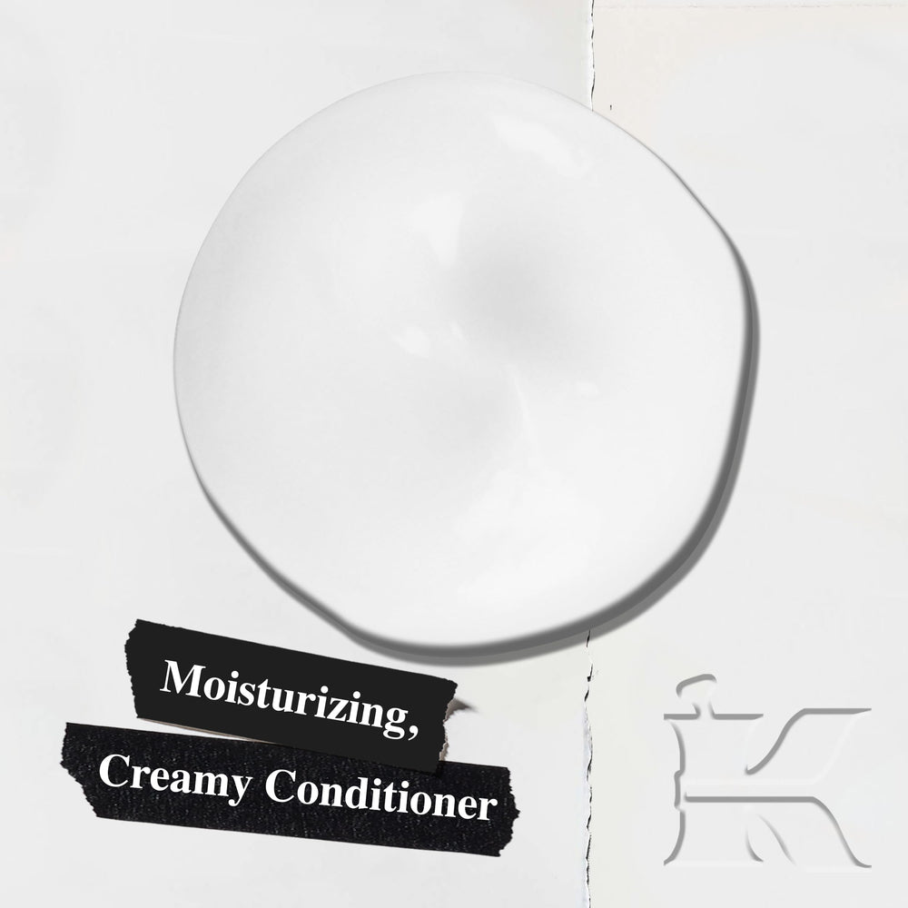 Kiehl's Amino Acid Conditioner label highlights ingredients for nourished, manageable hair.