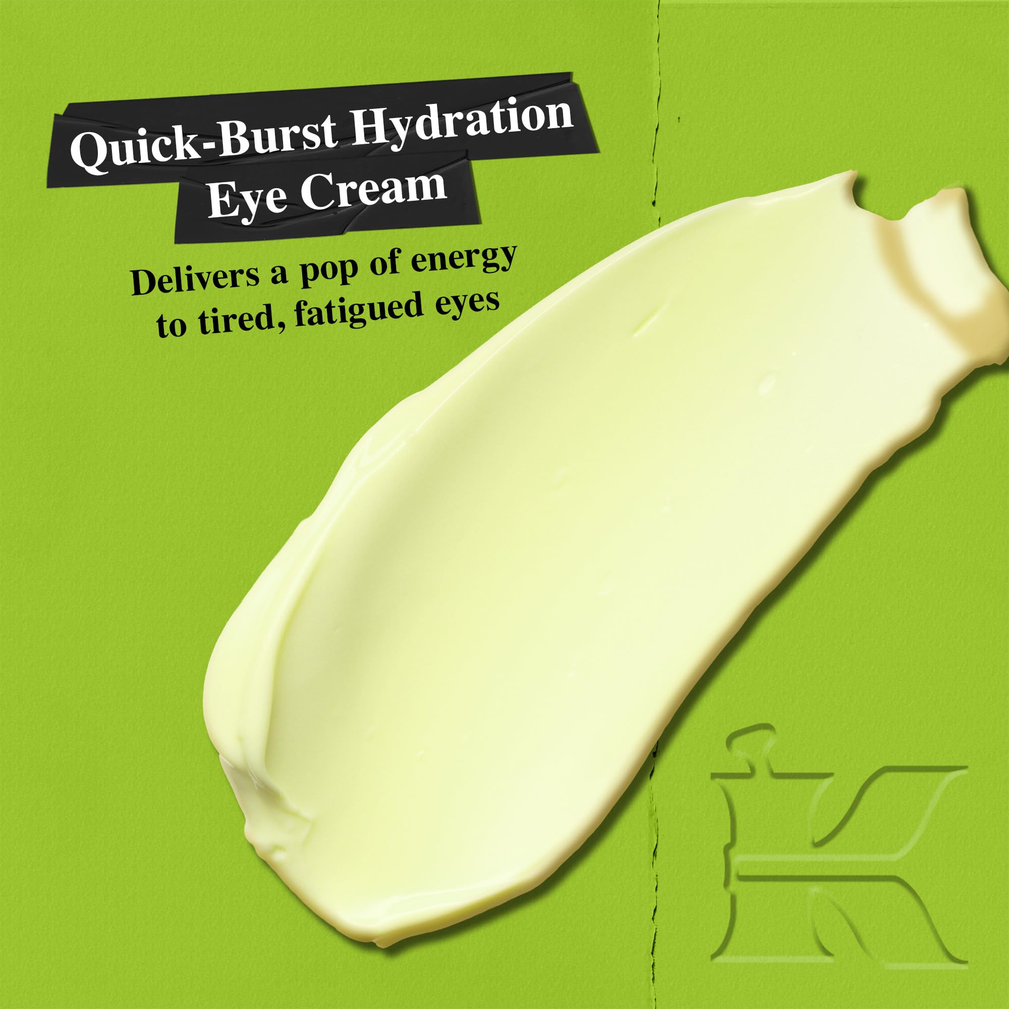 Kiehl's Avocado Eye Treatment cream texture highlights rich moisture for delicate eye skin