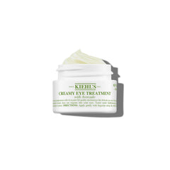 Kiehl's Avocado Eye Treatment jar closeup showing creamy hydration for tired eyes