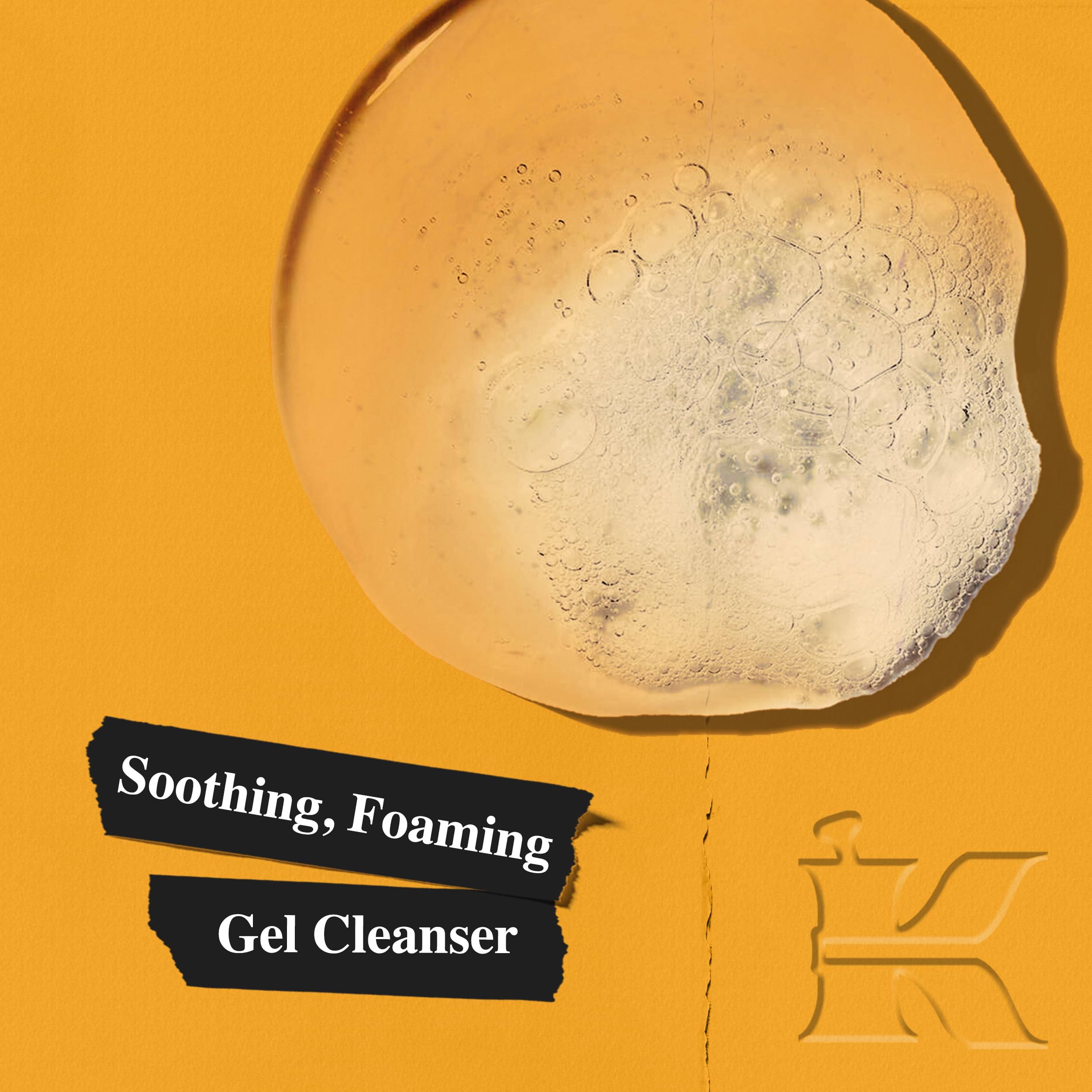 Kiehl's Calendula Deep Cleansing Face Wash foam texture highlights gentle lather for oily skin refresh.