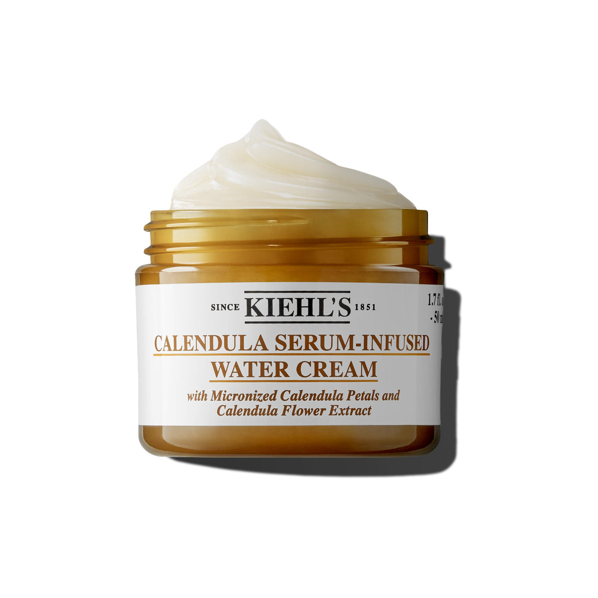 Kiehl's Calendula Serum-Infused Water Cream jar delivers lightweight hydration for all skin types daily