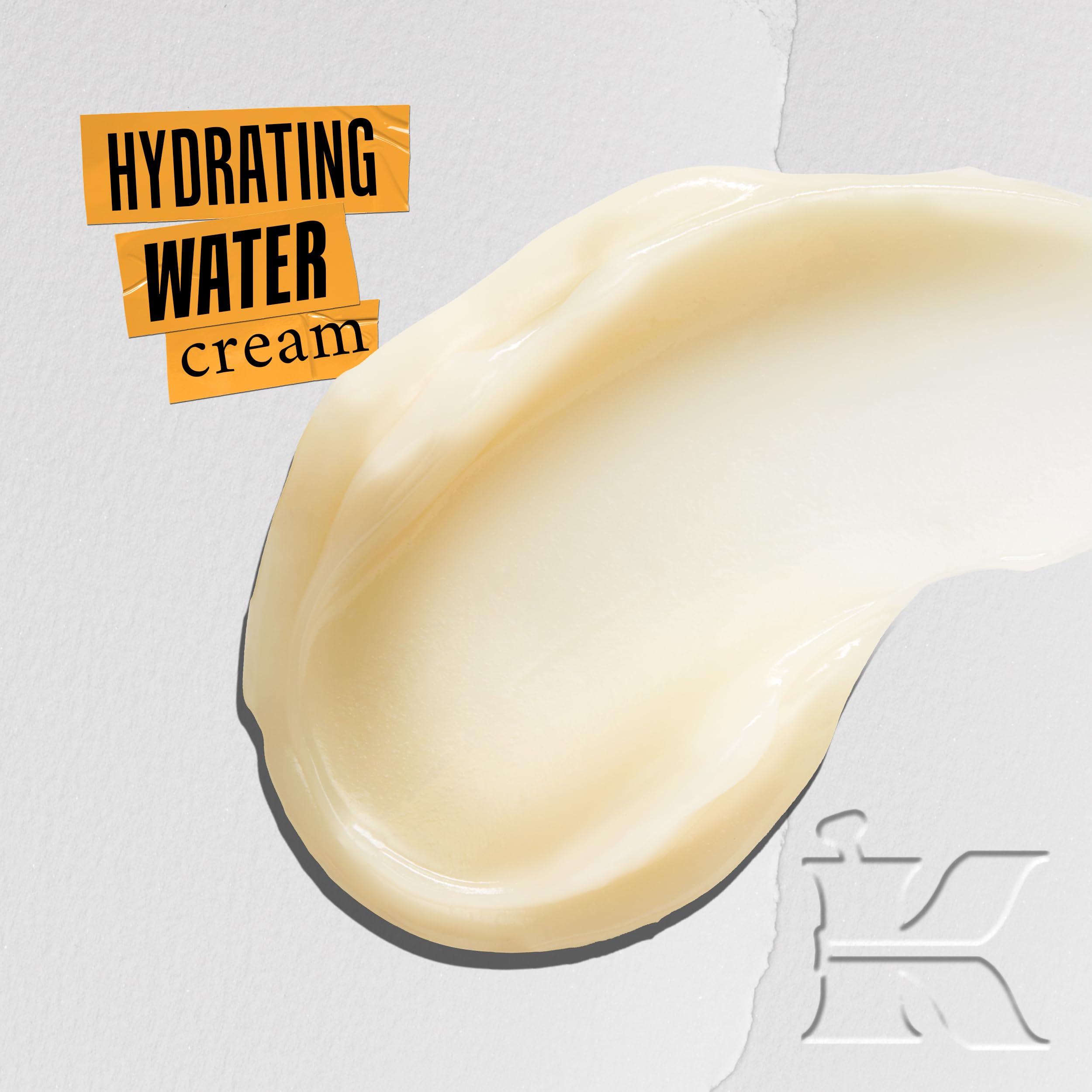 Kiehl's Calendula Serum-Infused Water Cream texture closeup showing a refreshing gel-cream feel