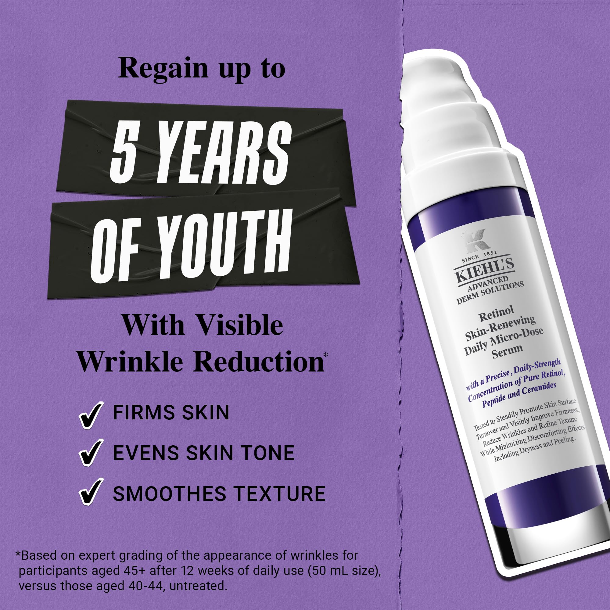 Kiehl's Ceramides-Peptides formula visual emphasizes barrier-supporting ingredients for resilient skin.