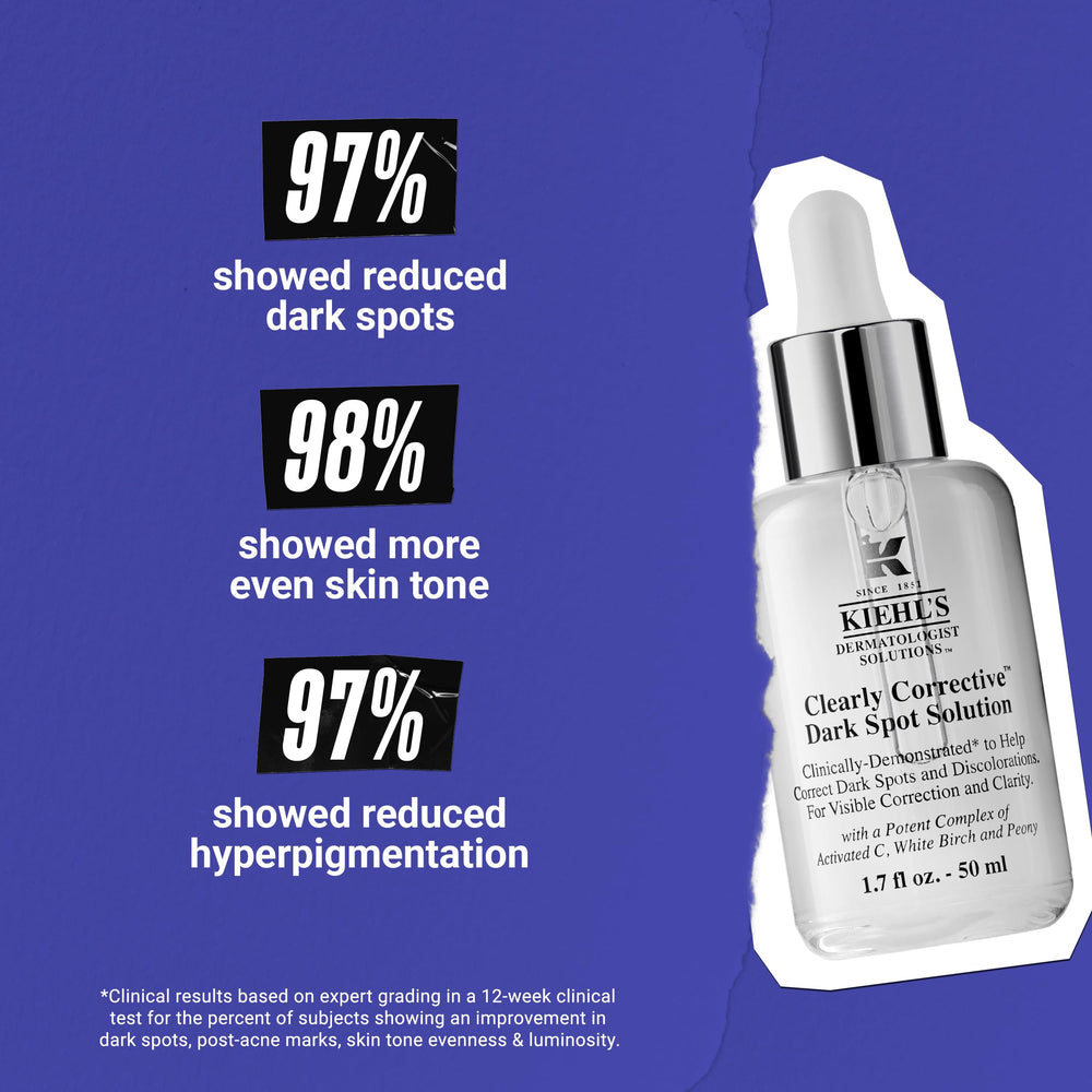 Kiehl's Clearly Corrective Serum packaging label notes paraben-free formula