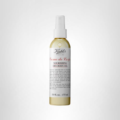 Kiehl's Creme de Corps hands applying oil demonstrates easy daily nourishment.