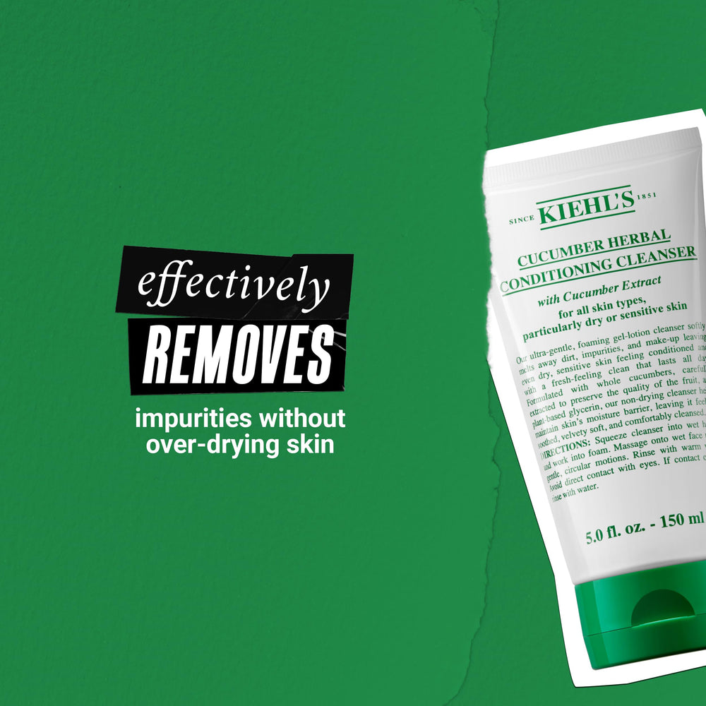 Ingredients emphasis on cucumber extract and glycerin in Kiehl's formula