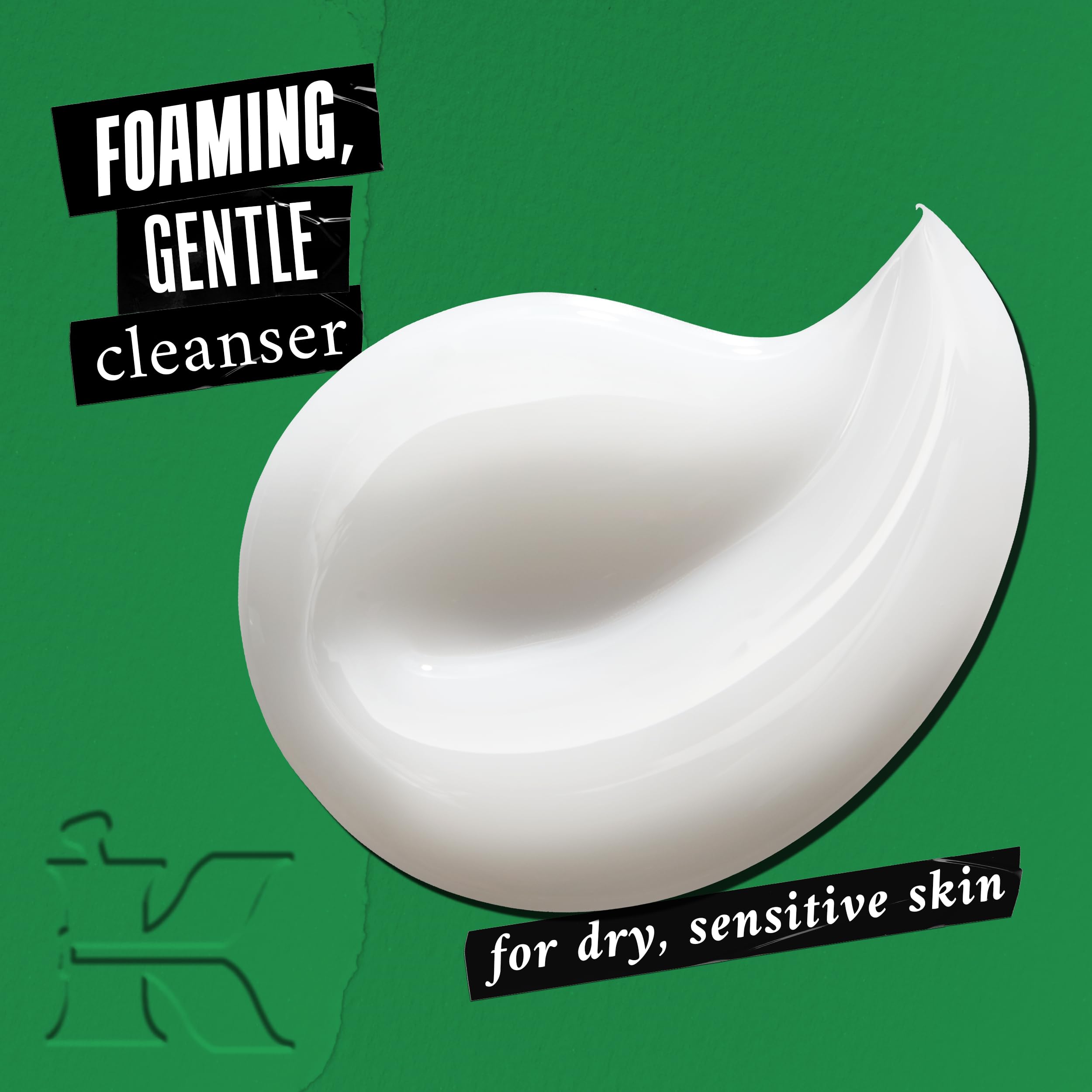 Kiehl's Cucumber Herbal Conditioning Cleanser label closeup highlighting cucumber extract and glycerin